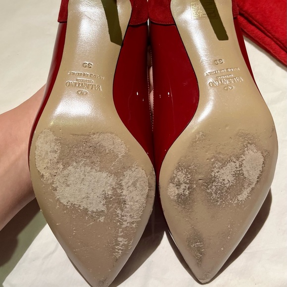 VALENTINO • red heels with small bow - Picture 5 of 15
